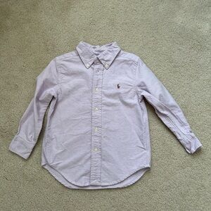Ralph Lauren Purple Button Down Shirt Classic Cotton